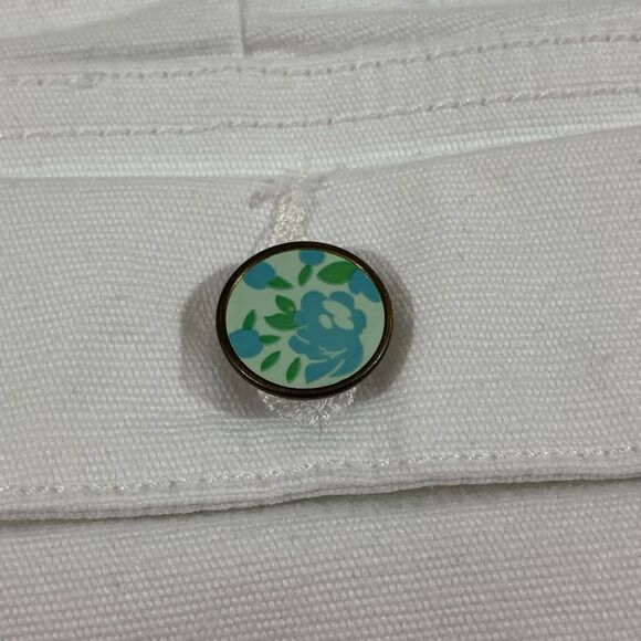 Y2K American Eagle Shorts Women’s 8 White Bermuda Cut Off Canvas Casual - Picture 5 of 10